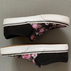 floral slip on vans